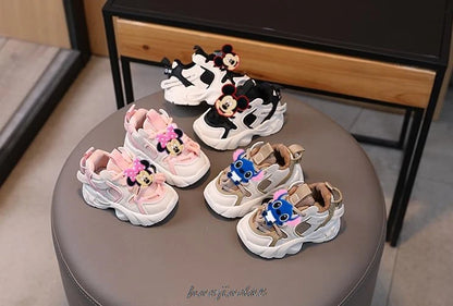 Mickey Minnie Baby Toddler Shoes For Boys Girls Breathable Mesh Little Kids Casual Sneakers Non-slip Children Sport Shoes