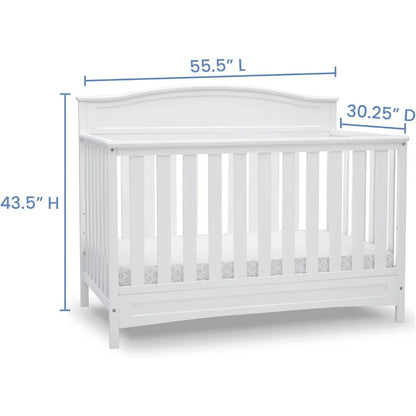 Children Emery 4-in-1 Convertible Baby Crib - Greenguard Gold Certified, White Convertible Cribs