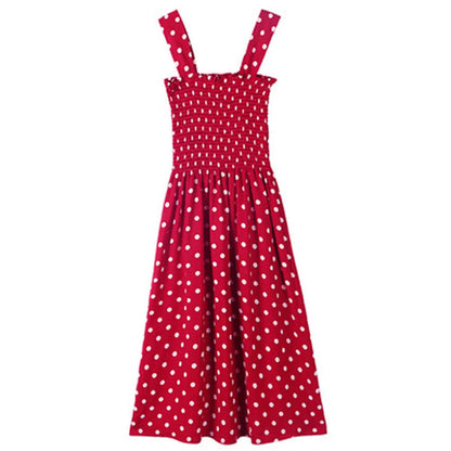 Women's Dresses 2025 Summer Fashion Loose None Sleeve Polka Dot Shoulder Plus Size Casual Dress Sexy Dress