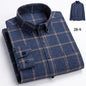 New in shirt plus size 7xl100%cotton long-sleeve shirts for men slim fit casual plain shirt soft kerokan designer plaid clothing
