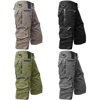 Stylish Short Pants Mid Waist Summer Cargo Shorts Sweat absorbing Zipper Pocket Pants