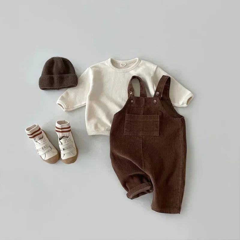 2025 Newborn Clothes Boy's Corduroy Jumpsuit Autumn Winter Jumpsuits Girl's romper Casual Bib Pants Overalls  Baby kids clothes