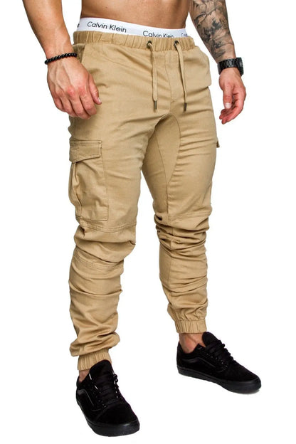 New Men's Casual Work Pants With Multiple Pockets Sports Jogger Pants