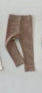 Spring Autumn Baby Boys Girls Ribbed Leggings Cotton Infant Casual Pants Toddler Kids Solid Color Stretch Slim Leggings Trousers