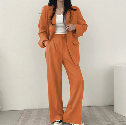 Fall Fashion Long Sleeve Blazer Mujer Pant Sets Blazers Women 2025 Casual Women's 2 Piece Outfit Set Suits Outwear