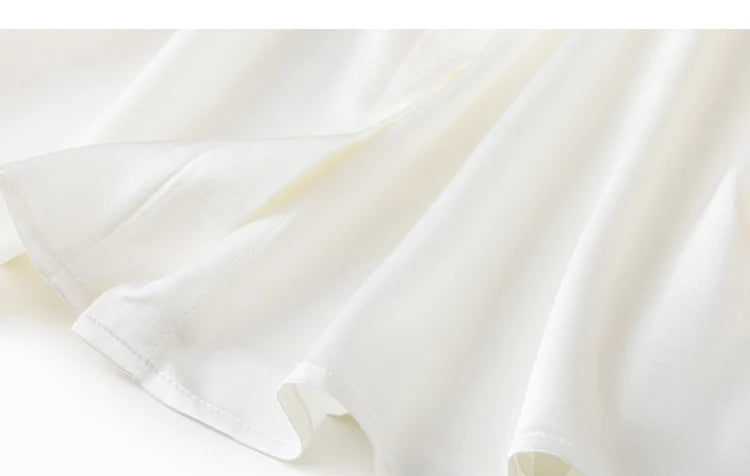 Tajiyane Women's 93% Mulberry Silk 7% Spandex 19 momme satin Silk Buttons long sleeve shirt Top Blouse office work chemise femme