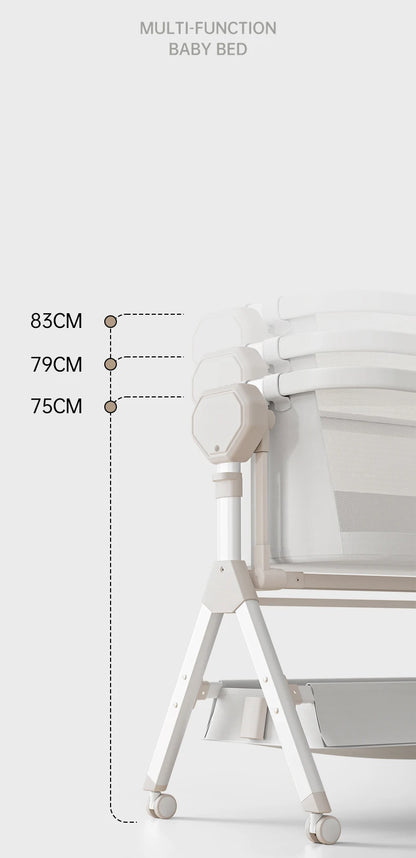 Folding cribs Baby bed Switch large bed Multifunctional infants and young children to move new baby bed