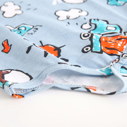 Sanlutoz Short Sleeve Baby Boys Girls Summer Bodysuits Cotton Infants Clothing Onesies Cute Cartoon Printing