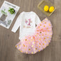 Baby Girl's 1st Birthday Outfit Birthday Girls Dress Set Newborn Infant Baby Girls 1st Birthday Dress Birthday Party Costume