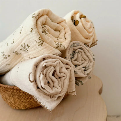Summer Muslin Swaddle Blankets Cotton Soft Baby Blanket For Boys Girls Newborn Baby Receiving Blanket Sleeping Cover Crib Quilts