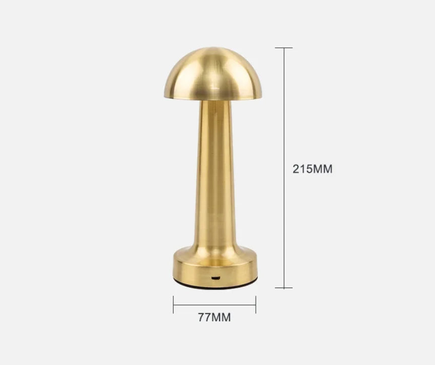 LED Table Lamp Retro Bar Coffee Table Lamp Rechargeable Touch Sensor Wireless Night Light Restaurant Living Room Decor Light