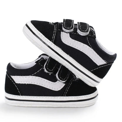 2025 Baby Canvas Sneakers Classic Stripes Casual Baby Boy Girl Shoes Anti-slip Soft First Walkers Infant Baby Unisex Shoes