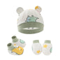 Baby Anti Scratching Cotton Gloves Hat Foot Cover Set Socks Kit Accessory for Newborn Baby Girls Boys Baby Shower