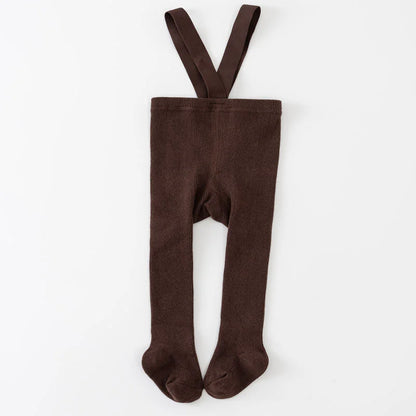 Baby Cute Knitted Tights Boys Girls Pantyhose Casual Suspender Tights Infant Toddler Autumn Spring Leggings Solid Color Clothing