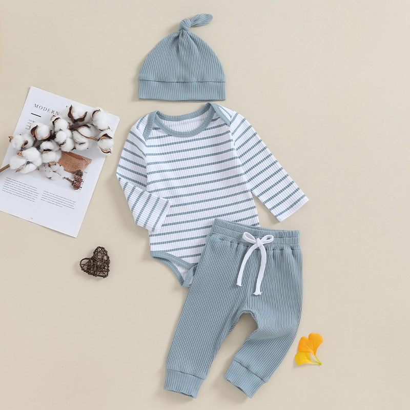 Mubi neo 0 to 18 Months Infant Set Newborn Baby Boy Clothing Top and Bottom Set Striped Children's Fashion for Babies Boy Outfits