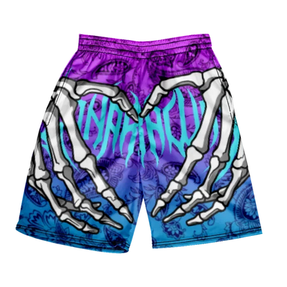 2025 Summer Classic Skull Beach Short Pants New Fashion Skeleton Hand Print Men Women Gym Shorts Quick Drying Trunks Ice Shorts