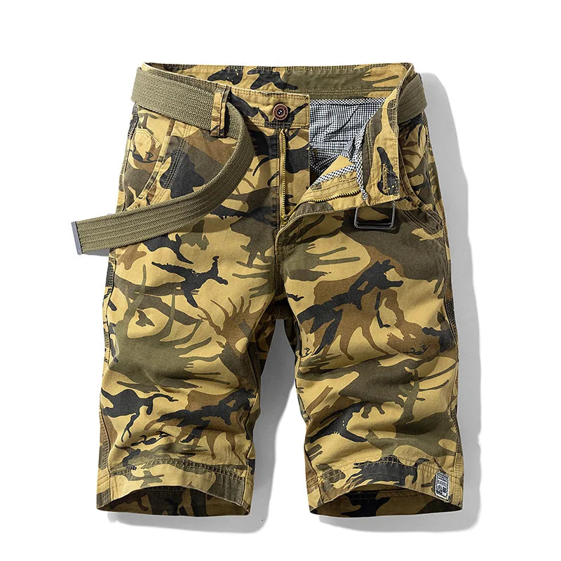New Summer Men Cargo Camouflage Shorts Men's Cotton Beach Multi Pocket Shorts Man Spring Casual Joggers Shorts Male