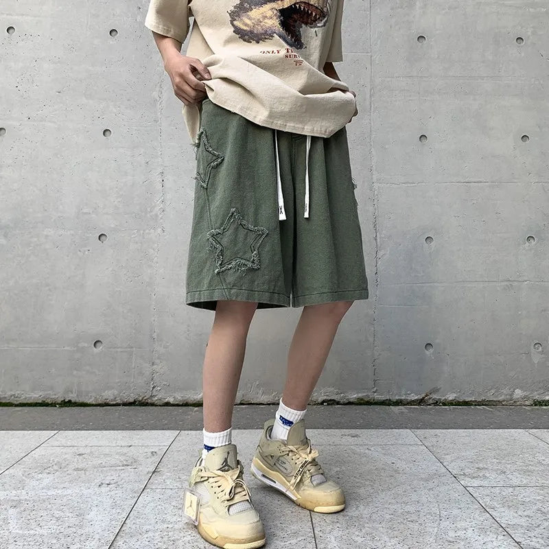 2025 Summer Shorts Men Loose spodenki meskie Vintage Denim Basic Simple Hot Sale High Waist Leisure Ulzzang Streetwear Short