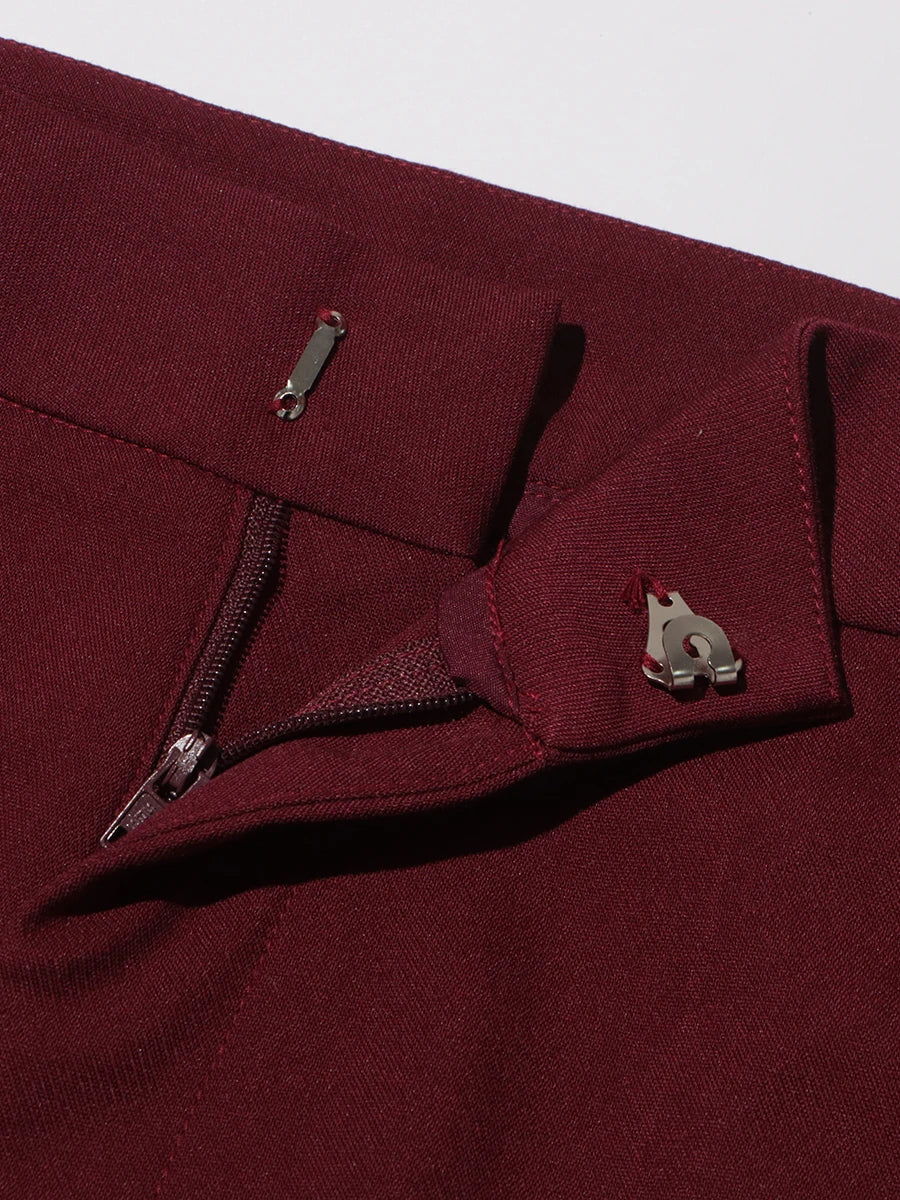 TWOTWINSTYLE Solid Two Piece Set For Women Stand Collar Long Sleeve Tops High Waist Spliced Button Long Pants Fashion Set Female