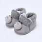 Winter Warm Newborn Baby Boy Girl Boots Cute Bear Soft Toddler Shoes First Walkers Anti-slip Booties Infant Fur Snow Boots 0-18M