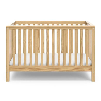 4-in-1 Convertible Crib (Natural) - Converts to Daybed, Toddler Bed, and Full-Size Bed, Fits Standard Full-Size Crib Mattress, A