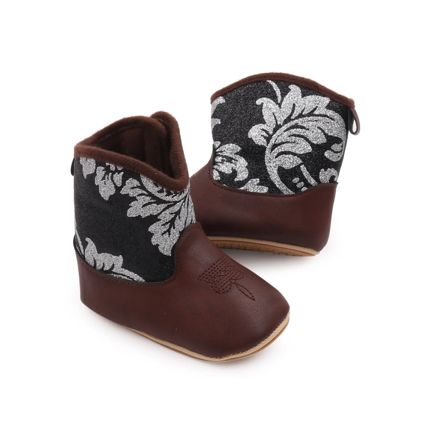 Baby Boots Made Of Soft PU and High-quality Cotton 2024 New Autumn and Winter Short Boots With Rubber Soles and Anti Slip Baby