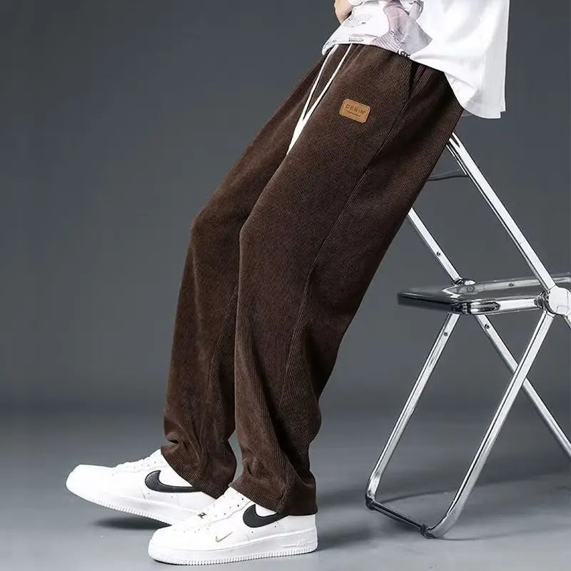 2025 New Design Spring Autumn Straight Sweatpants men baggy pants Men's pants joggers Male Loose Grey Casual Pants for men's
