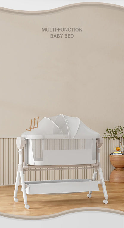 Folding cribs Baby bed Switch large bed Multifunctional infants and young children to move new baby bed