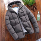 2025 Men's High Quality Classic Fashion New Zipper Printed Hooded Cotton Padded Jacket