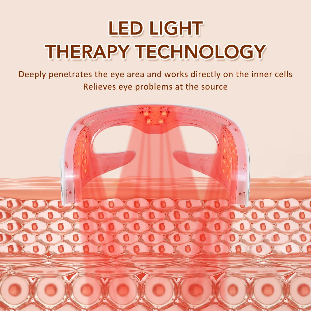 Electric 3D Eye Beauty Device with 3 Modes - Eye Vibrator Massage & 36 LED Light Therapy for Gentle Fatigue Relief And Dark Circ
