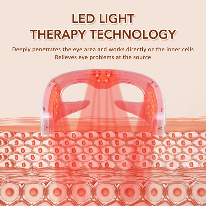 Electric 3D Eye Beauty Device with 3 Modes - Eye Vibrator Massage & 36 LED Light Therapy for Gentle Fatigue Relief And Dark Circ