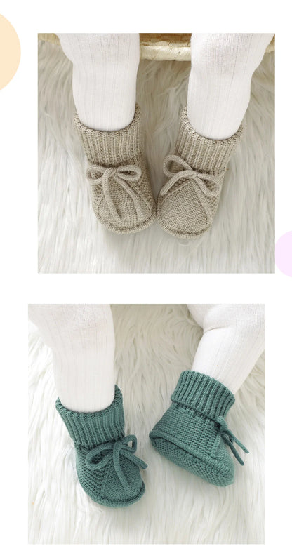 Breathable Non-Slip Infant Boys Girls First Walker Shoes Casual Solid Knitted Newborn Unisex Floor Pre walker Toddler Lightweight