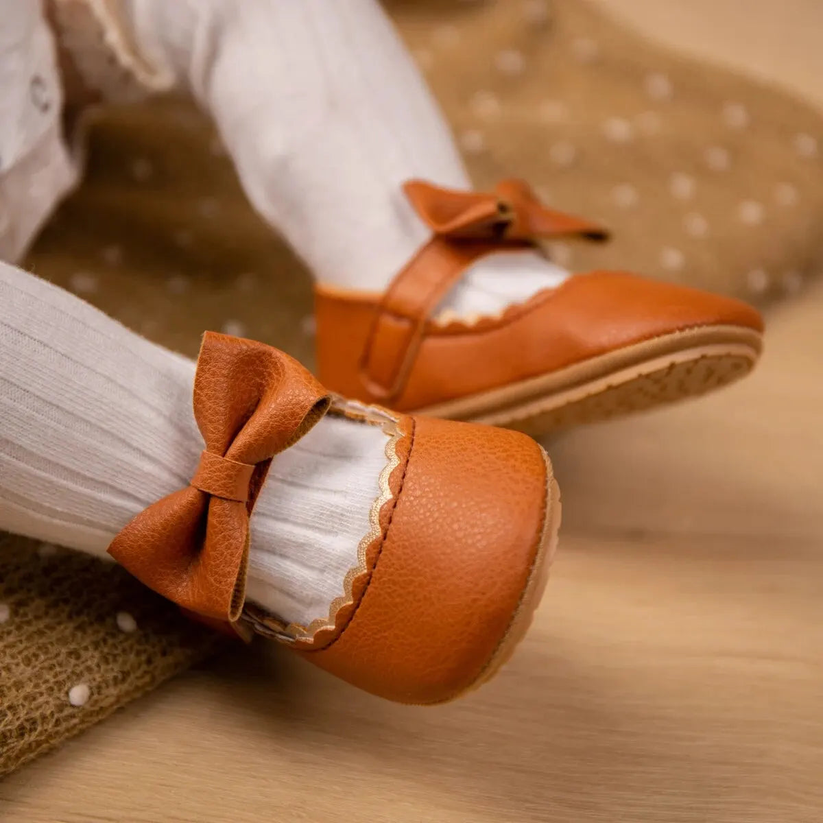 2025 New Baby Girls Shoes Bowknot Party Dress First Walker Anti-slip Non-slip Rubber Sole Infants Girl Crib Shoes