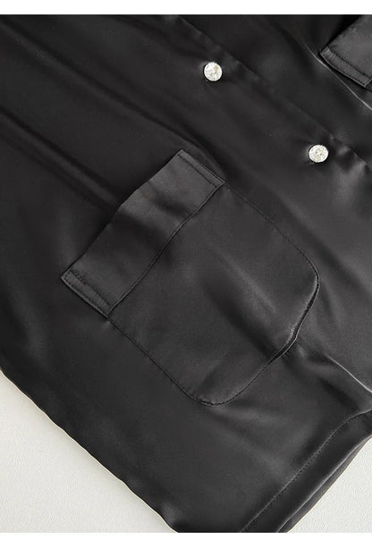 Spring Autumn Female Pajamas Trouser Set Luxury Feather Pink Bride Wedding Sleep wear Gift Sexy Loose Satin Home Wear Lounge wear