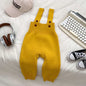 2025 New Autumn Infant Baby Knitted Jumpsuit Overalls Toddler Baby Boys Girl Trousers Knitted Solid Color Newborn Baby Pants