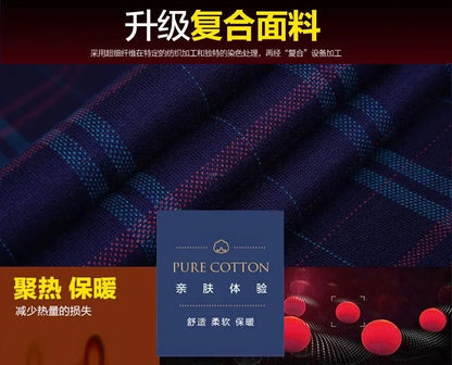 New 2025 Men's Thick Long Sleeve Shirts Fashion Casual Business Versatile Shirts Tops Men Plaid Striped Warm Shirts Camisas Male