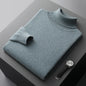 Autumn and winter new 100% merino cashmere sweater men's knitted pullover padded warm turtle neck fashion loose plus size coat