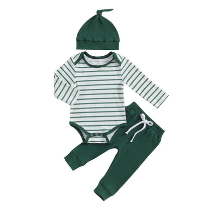 Mubi neo 0 to 18 Months Infant Set Newborn Baby Boy Clothing Top and Bottom Set Striped Children's Fashion for Babies Boy Outfits