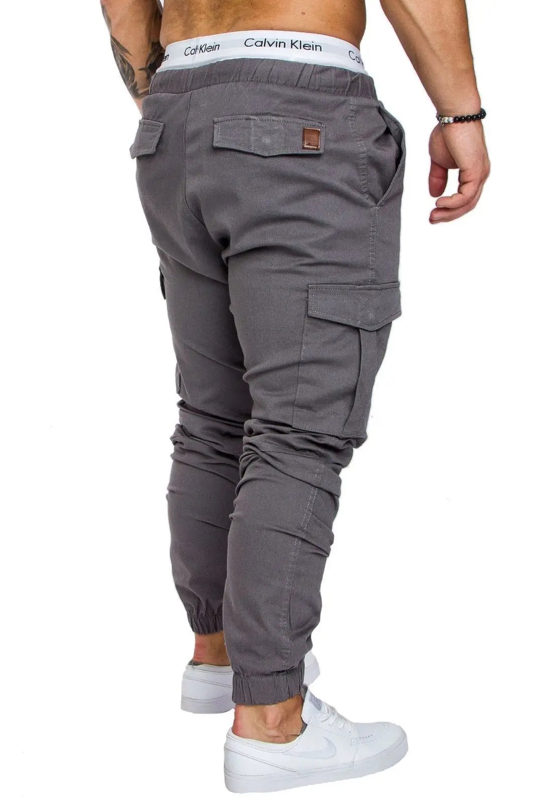 New Men's Casual Work Pants With Multiple Pockets Sports Jogger Pants