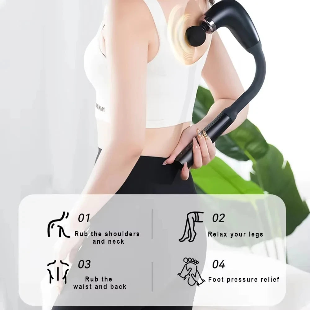 Smart Massage Gun Electric Massager Massage Hammer Rechargeable Home Handheld Hammer Back Artifact Body Massager