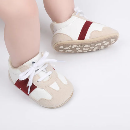 Newborn Baby Sneakers Letter Patchwork Baby Casual Shoes Anti-slip Hundred Toddler Baby Boys Girls Shoes 0-18 Months