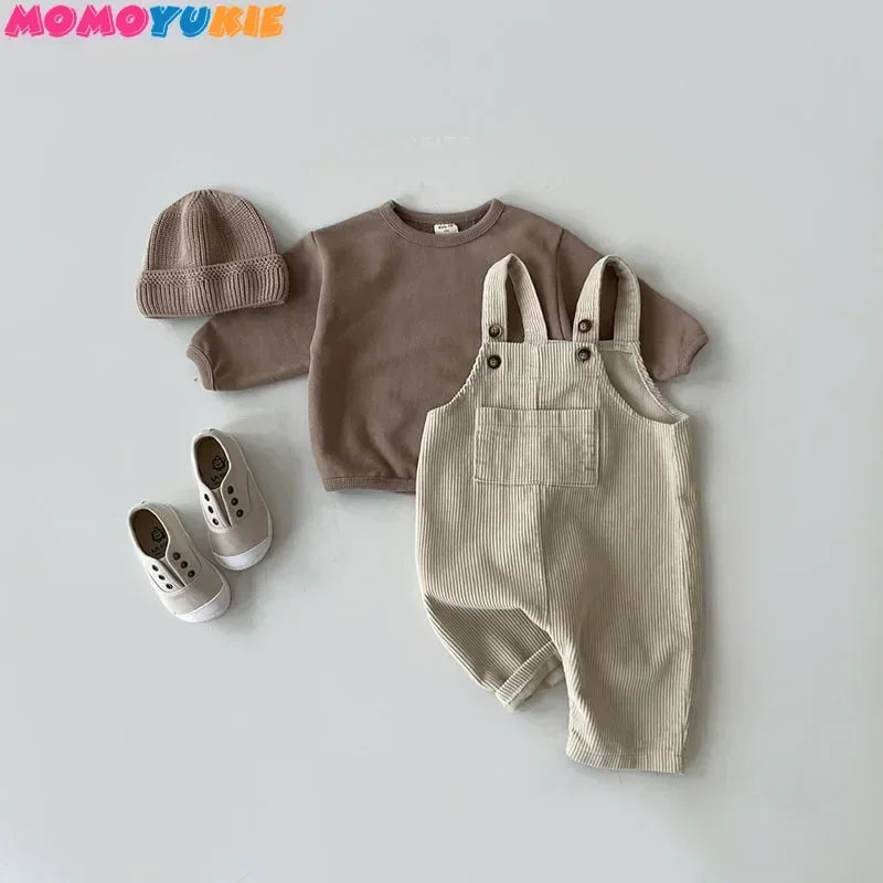 2025 Newborn Clothes Boy's Corduroy Jumpsuit Autumn Winter Jumpsuits Girl's romper Casual Bib Pants Overalls  Baby kids clothes