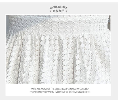 Lace Long Sleeves White Midi Dresses for Women 2025 New Autumn French Elegant Fashion Evening Wedding Party Robe Female Clothing