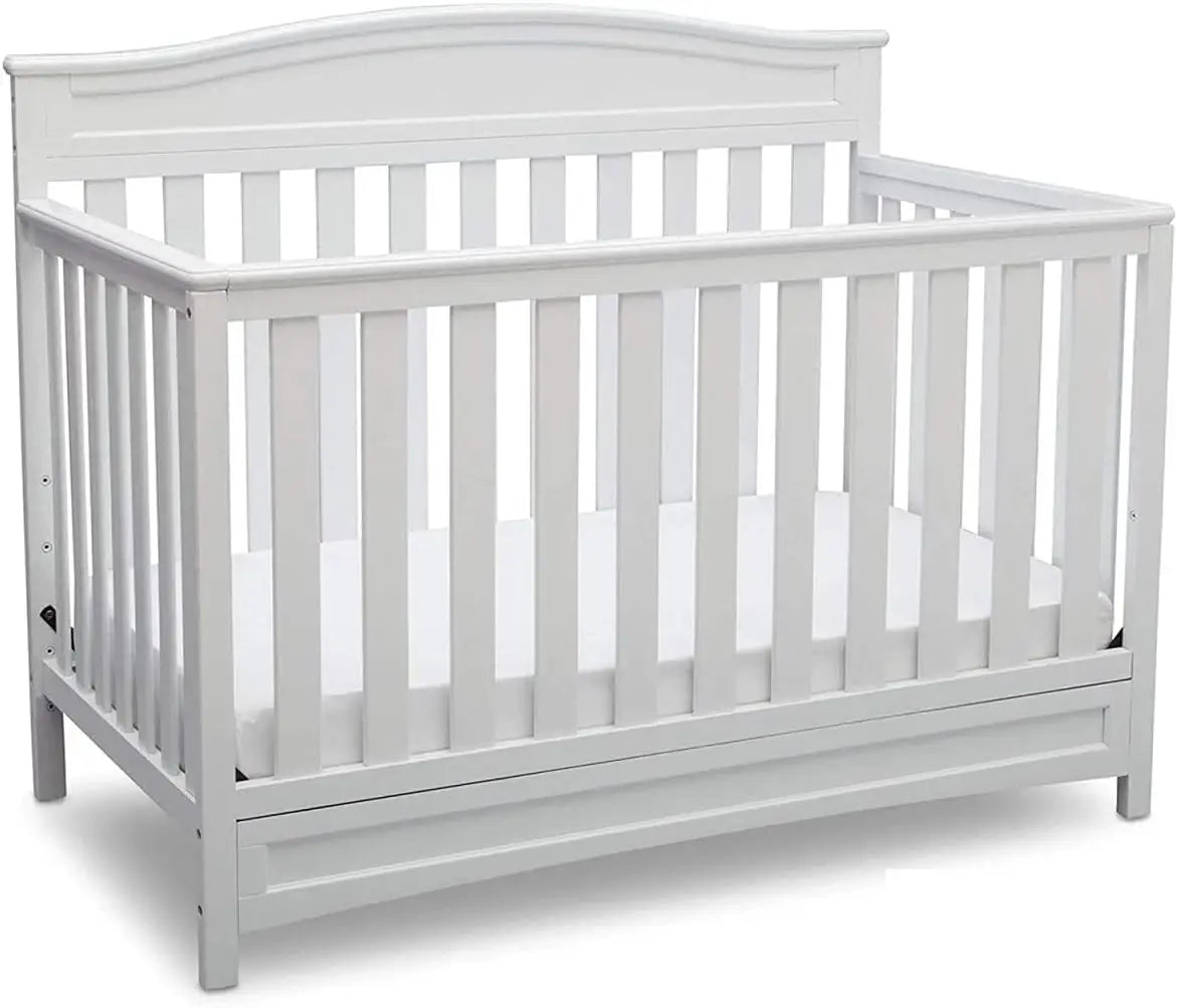 Children Emery 4-in-1 Convertible Baby Crib - Greenguard Gold Certified, White Convertible Cribs