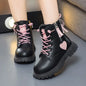 Girls Ankle Boots 2025 New Autumn and Winter Fashion Double Zip Beautiful Princess Non-slip Performance Boots for Catwalk Casual