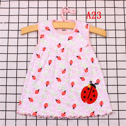 0-24M New born Cotton Flower Sleeveless Dresses Baby Girls Summer Multi Pattern Clothes Kids Princess Dress for 0-2Y Children