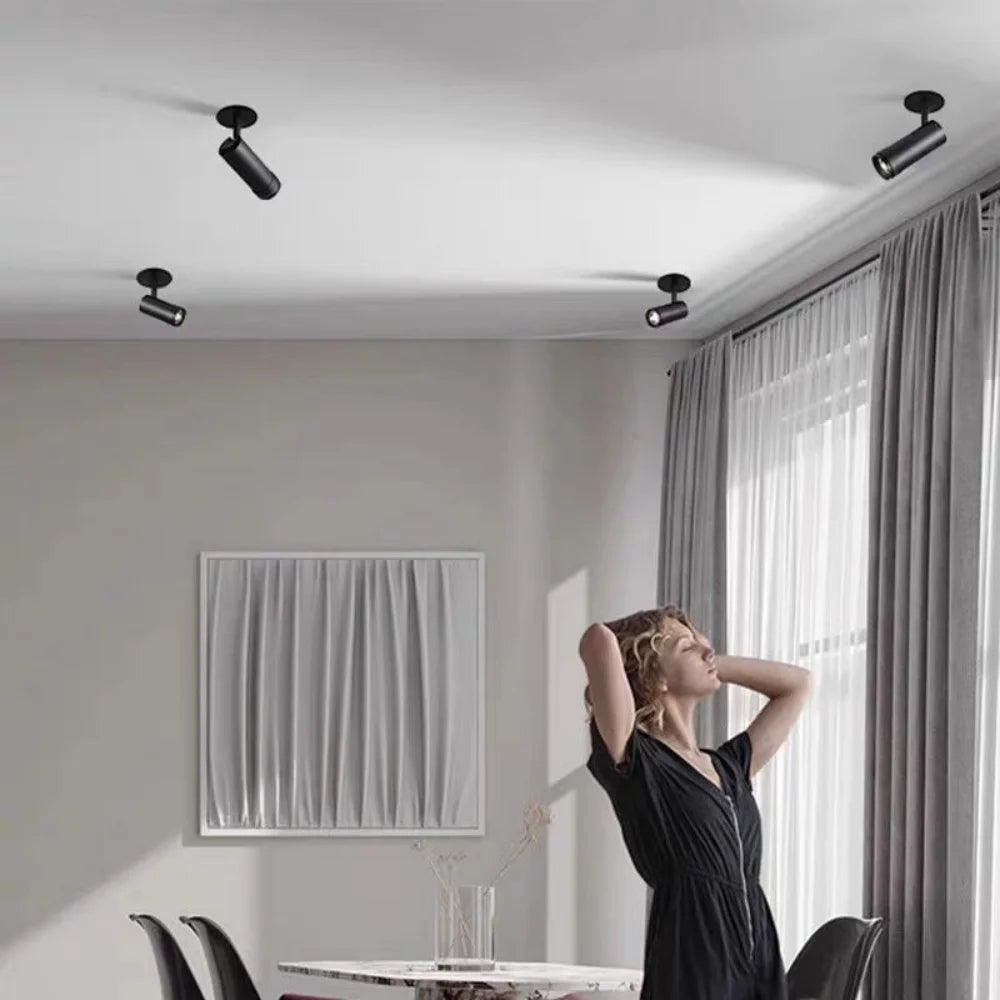 LED Focusing Exhibition Spotlight Shop Gallery Museum Adjustable Angle Wall Wash Light