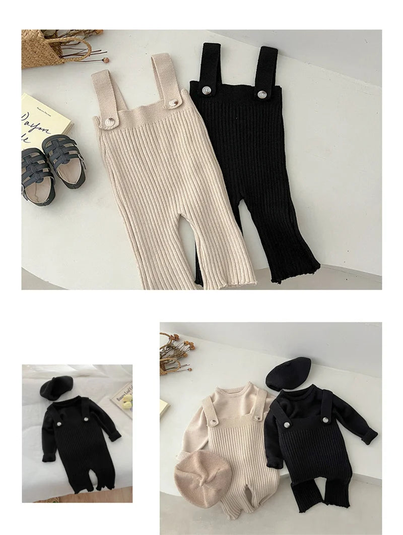 Baby Boys Girls Knitted Pants Children Casual Fashion Jumpsuits Kids Autumn Spring Trousers 2025 New Infant Clothing 0-3 Years