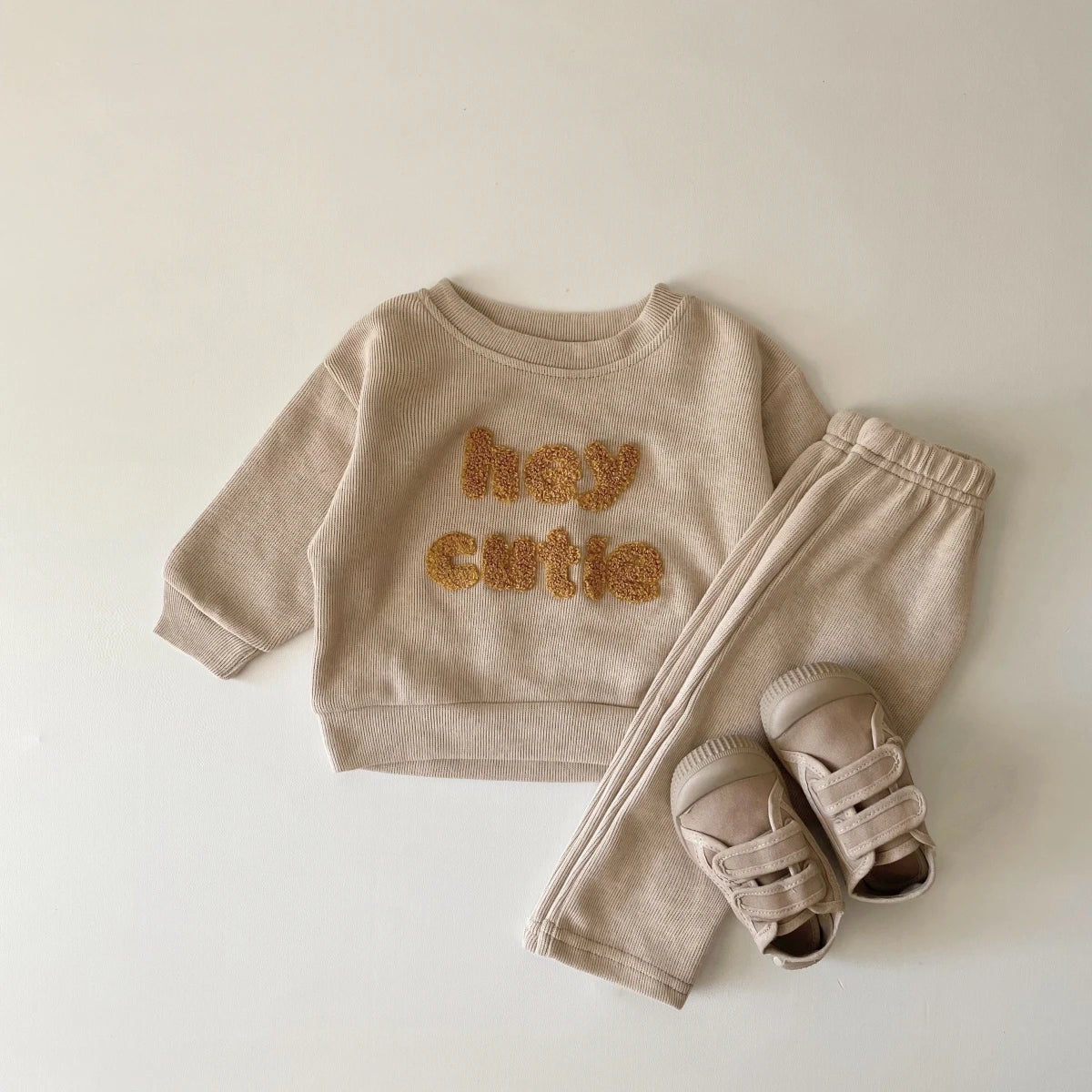 2025 South Korea Two Piece Casual Autumn Infant Set Boys and Girls Casual Long Sleeve Top+Loose Pants Newborn Baby Clothing Set