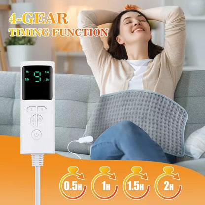 Electric Heating Blanket for Home Use - 9 Levels Thermal Heated Mat Home Soft Safe Winter Body Back Leg Warmer Pads 60*30cm